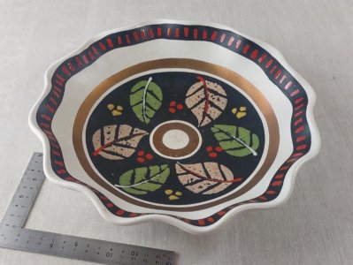 Belle assiette / plat / coupe, en céramique, Germany 230 27, vintage ^