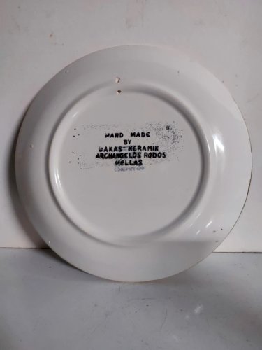 Belle Assiette Signe Apollon Keramik Archangelos Fait main en bon état