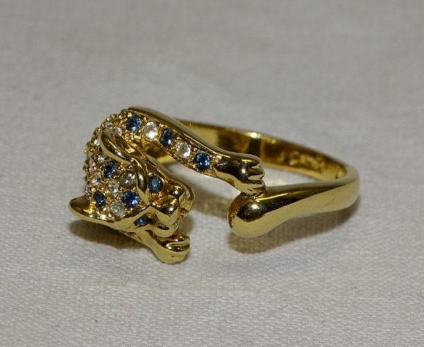 -BELLE BAGUE PANTHERE CAMILLE LUCIE JAMAIS PORTEE DANS SA BOITE BIJOUTERIE   D