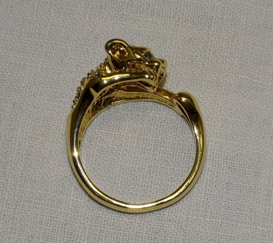 -BELLE BAGUE PANTHERE CAMILLE LUCIE JAMAIS PORTEE DANS SA BOITE BIJOUTERIE   D