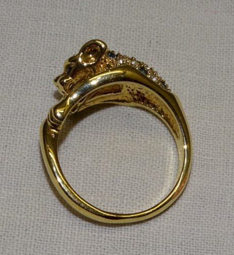 -BELLE BAGUE PANTHERE CAMILLE LUCIE JAMAIS PORTEE DANS SA BOITE BIJOUTERIE   D