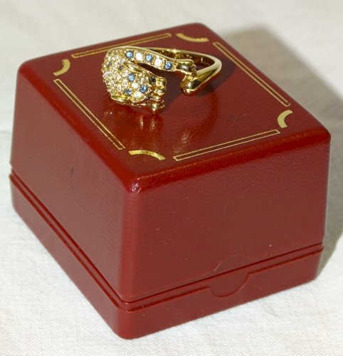 -BELLE BAGUE PANTHERE CAMILLE LUCIE JAMAIS PORTEE DANS SA BOITE BIJOUTERIE   D