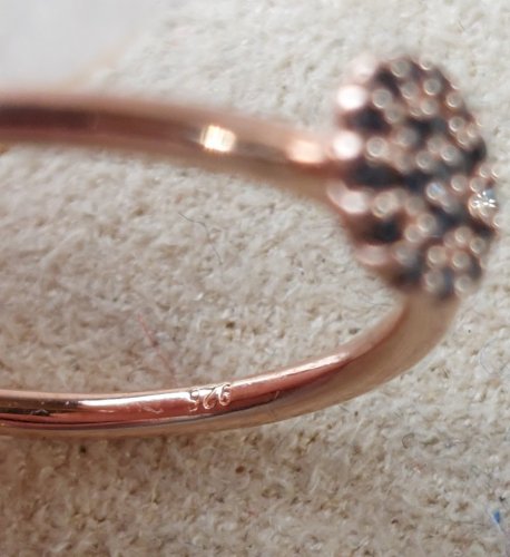 Belle bague, zircon noir, en argent vermeil, Histoire d'Or