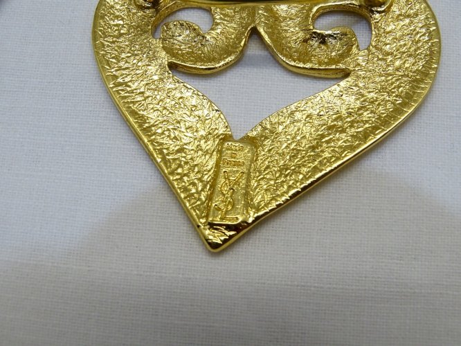 -BELLE BOUCLE ACCROCHE FOULARD YVES SAINT LAURENT YSL BIJOU ANCIEN COLLECTION