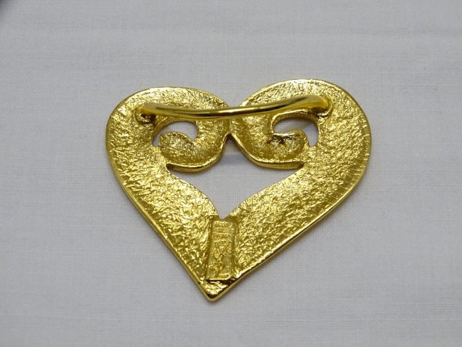 -BELLE BOUCLE ACCROCHE FOULARD YVES SAINT LAURENT YSL BIJOU ANCIEN COLLECTION