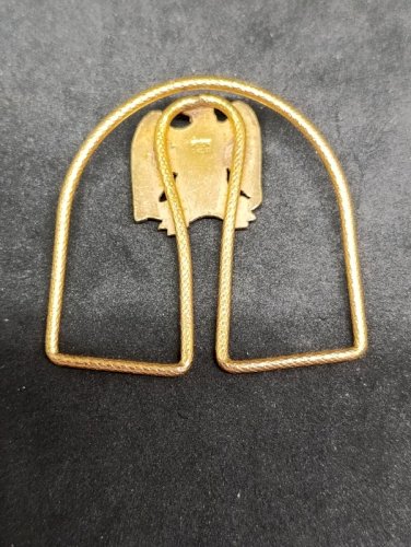 belle broche ou pince a decor daigle style empire en plaque or en bon etat