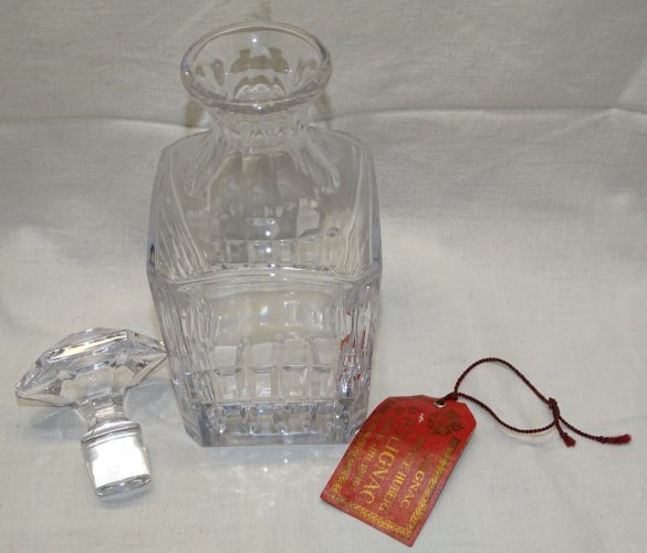 -BELLE CARAFE COGNAC PRINCE HUBERT de POLIGNAC CRISTAL  SEVRES FINE CHAMPAGNE  D