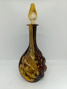 belle carafe en verre bi couleur legras/clichy en bon etat