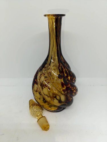 belle carafe en verre bi couleur legras/clichy en bon etat