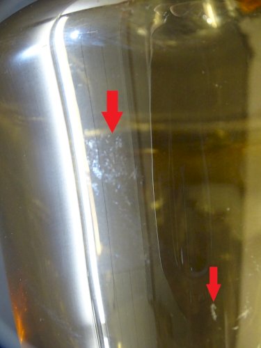 -BELLE CARAFE VERRE Irisé Orangé  Cristallerie VANNES LE CHÂTEL BOUCHON FLAMME D