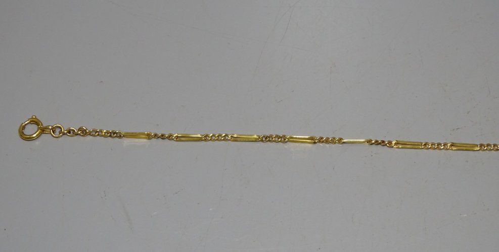 -BELLE CHAINE POUR MONTRE GOUSSET PLAQUE OR MURAT COLLECTION VITRINE   D