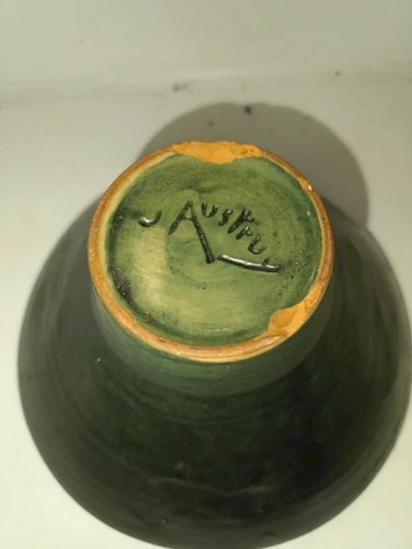 belle coupe à decor animalier signé jean austruy en bon etat