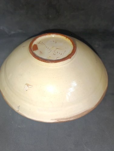 belle coupe à decor de fruits signée puigdemont en bon etat