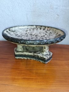 belle coupe/ centre table en ceramique vintage signée Krausc en bon etat