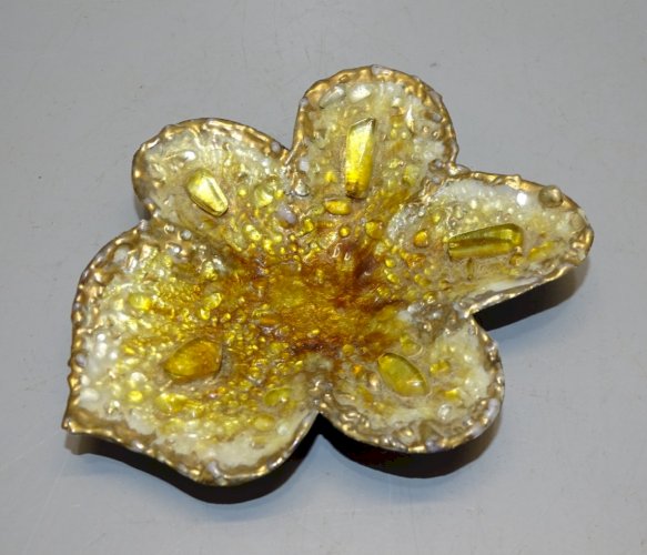 -BELLE COUPELLE VIDE POCHE EMAUX D'ART LOUISE ARNAUD LIMOGES COLLECTION   D