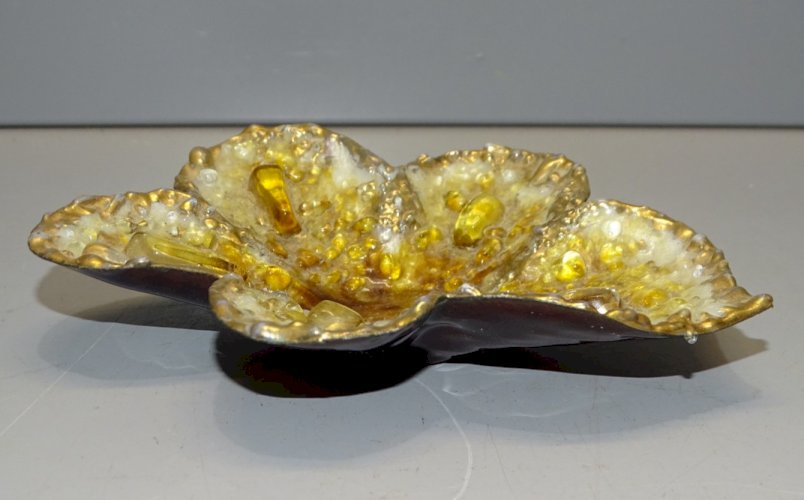 -BELLE COUPELLE VIDE POCHE EMAUX D'ART LOUISE ARNAUD LIMOGES COLLECTION   D