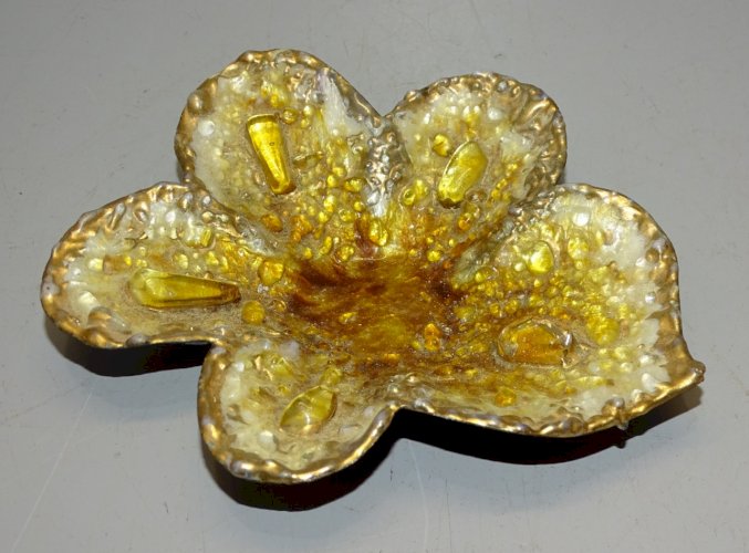 -BELLE COUPELLE VIDE POCHE EMAUX D'ART LOUISE ARNAUD LIMOGES COLLECTION   D