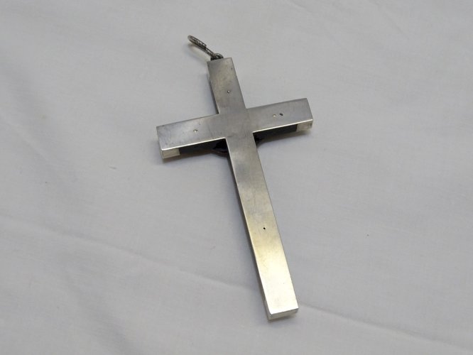 -BELLE CROIX PECTORALE NAPOLEON III BOIS & ARGENT COLLECTION RELIGION
