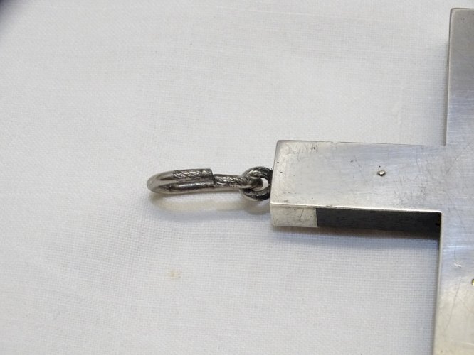 -BELLE CROIX PECTORALE NAPOLEON III BOIS & ARGENT COLLECTION RELIGION