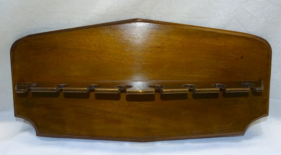 -BELLE ETAGERE A PIPES EN BOIS POUR 8 PIPES COLLECTION DECO XXe   D