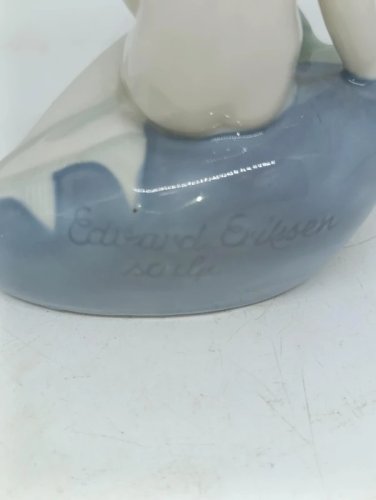 belle figurine en porcelaine la petite sirene par edvard eriksen en bon etat