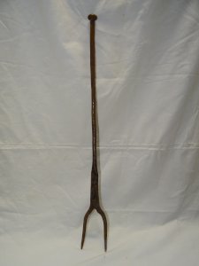 -BELLE FOURCHETTE DE CHEMINEE FER Forgé XVIII/XIXe COLLECTION DECO    D