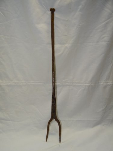-BELLE FOURCHETTE DE CHEMINEE FER Forgé XVIII/XIXe COLLECTION DECO    D