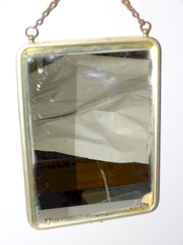 -BELLE GLACE DE BARBIER VINTAGE A suspendre MIROIR DECO COLLECTION  XXe   D