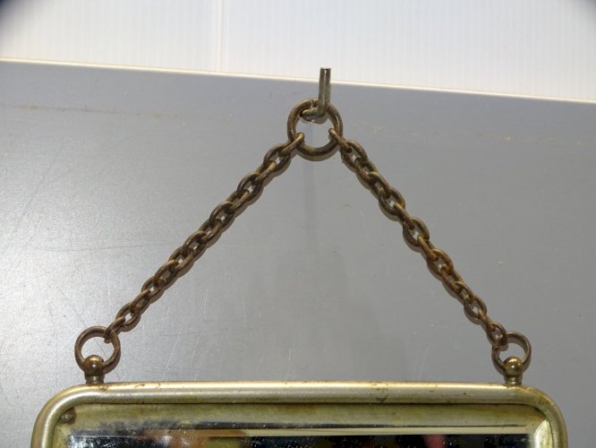 -BELLE GLACE DE BARBIER VINTAGE A suspendre MIROIR DECO COLLECTION  XXe   D
