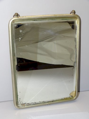 -BELLE GLACE DE BARBIER VINTAGE A suspendre MIROIR DECO COLLECTION  XXe   D