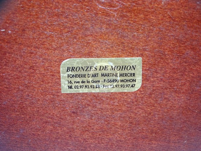 -BELLE GRANDE ANCIENNE TAPE DE BOUCHE BRONZE FREGATE PRIMAUGUET COLLECTION   D
