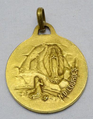 - BELLE GRANDE MEDAILLE A.AUGIS ed BRONZE PROFIL de la VIERGE par MAZZONI SC   D