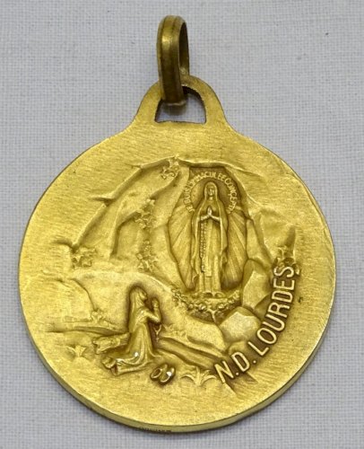 - BELLE GRANDE MEDAILLE A.AUGIS ed BRONZE PROFIL de la VIERGE par MAZZONI SC   D