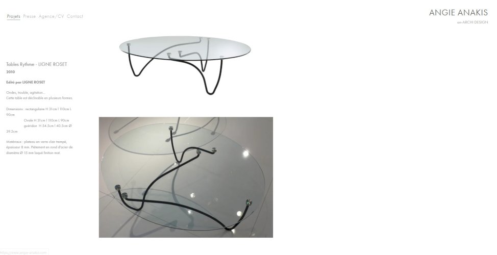Belle grande table basse design ‘’Ryhtme’’ par Angie Anakis pour Ligne Roset 