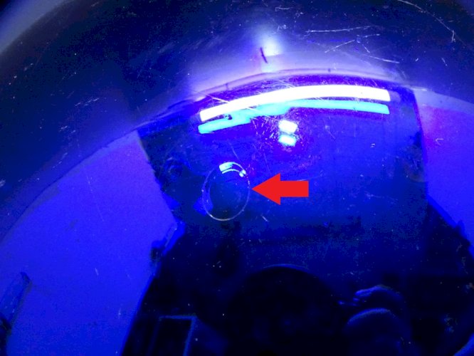 -BELLE IMPORTANTE BOULE de PARDON BOULE DE LA PASSION VERRE EGLOMISE  XIXe     D