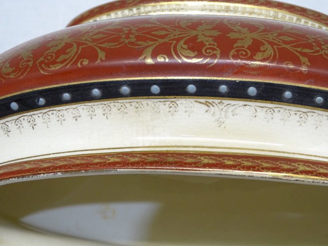 -BELLE JARDINIERE CERAMIQUE FAÏENCE BELGE BOCH FRERES KERAMIS NEOCLASSIQUE    D