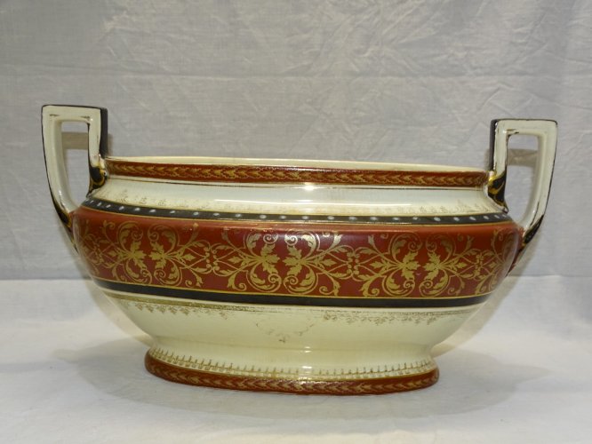 -BELLE JARDINIERE CERAMIQUE FAÏENCE BELGE BOCH FRERES KERAMIS NEOCLASSIQUE    D