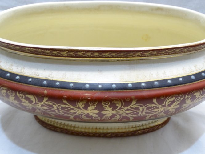 -BELLE JARDINIERE CERAMIQUE FAÏENCE BELGE BOCH FRERES KERAMIS NEOCLASSIQUE    D