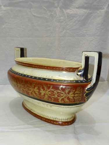 -BELLE JARDINIERE CERAMIQUE FAÏENCE BELGE BOCH FRERES KERAMIS NEOCLASSIQUE    D