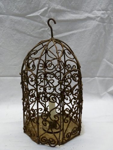 -BELLE LAMPE BOUGEOIR FER FORGE avec ROUILLE SUPERFICIELLE JUS de GRENIER    D
