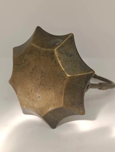 belle lampe de mineur ancienne en bronze en bon etat