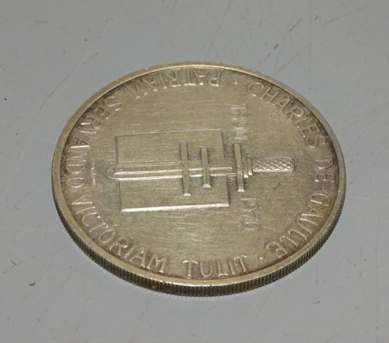 -BELLE MEDAILLE PIECE GENERAL DE GAULLE 1890/1970 ARGENT  1 PUR  Corne Abondance