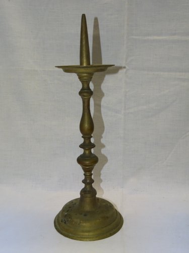 -BELLE PAIRE de  PIQUE CIERGES BRONZE XVIIIe JUS de GRENIER BOUGEOIRS BOUGIES
