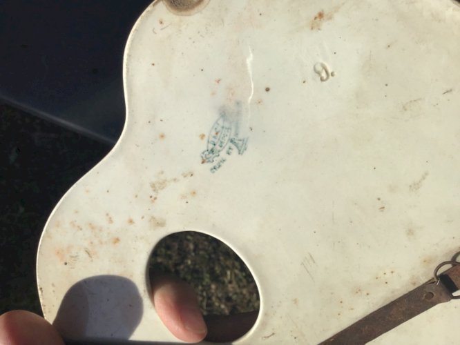 Belle palette peinte scène CREIL et Montereau palette scène campagne