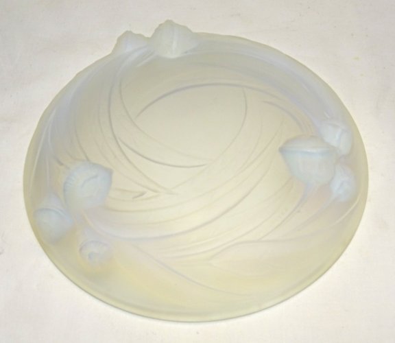 -BELLE PETITE COUPE VERRE OPALESCENT ETLING 100 MODELE EUCALYPTUS COLLECTION   D