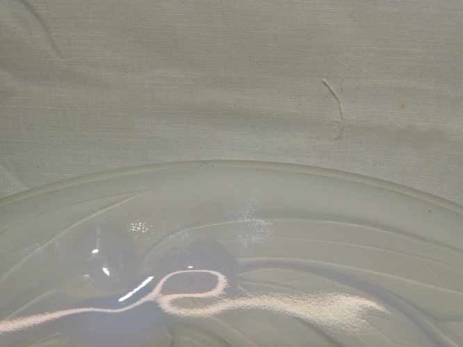 -BELLE PETITE COUPE VERRE OPALESCENT ETLING 100 MODELE EUCALYPTUS COLLECTION   D