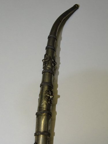 -BELLE PIPE ALLIAGE EXTREME ORIENT ASIE FOURNEAU OISEAU COLLECTION VTRINE   D