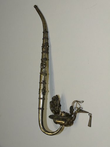 -BELLE PIPE ALLIAGE EXTREME ORIENT ASIE FOURNEAU OISEAU COLLECTION VTRINE   D