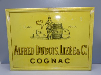 -BELLE PLAQUE PUBLICITAIRE COGNAC ALFRED DUBOIS LIZEE & Co Métal peint