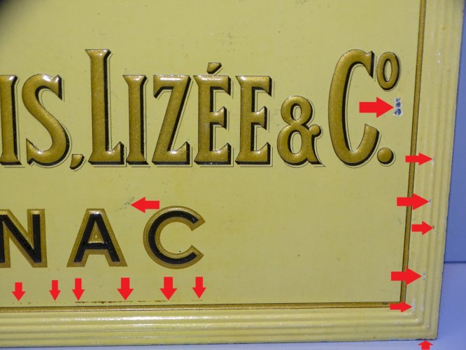 -BELLE PLAQUE PUBLICITAIRE COGNAC ALFRED DUBOIS LIZEE & Co Métal peint